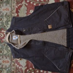 Carhartt brown Sherpa lined vest